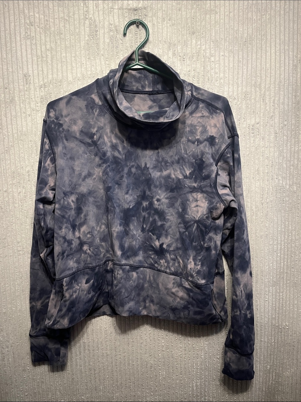 lululemon athletica Slate Blue Tie-Dye Funnel Neck Sweatshirt 8